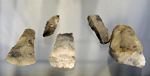 Flint handaxes. Maglemosian Culture, 9500-6500 BC Flint handaxes. Maglemosian Culture, 9500-6500 BC
