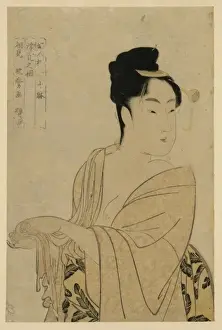 Japanese Erotic Art Prints: Flirtatious lover