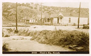Flood in Ely, White Pine County, Nevada, USA Flood in Ely, White Pine County, Nevada, USA