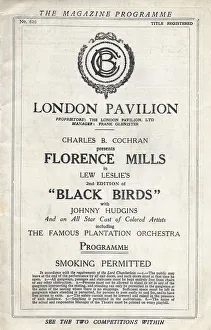 Florence Mills programme for Black Birds - London Pavilion Florence Mills programme for Black Birds - London Pavilion