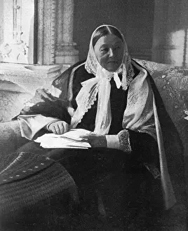 Print of Florence Nightingale, a portrait in oil on canvas
