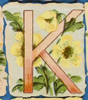 Vintage Floral Art Prints: FLOWER K