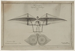 Flugmaschine. Erfunden von Jacob Degen in Wien, 1807 Flugmaschine. Erfunden von Jacob Degen in Wien, 1807