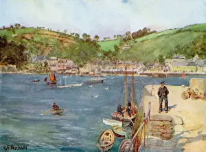 Cornwall Fishing Village Prints: Flushing / Cornwall / 1925