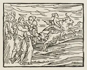 Sabbat Witches Fly to the Sabbat Print