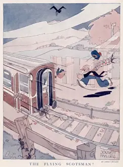 The Flying Scotsman Prints: The Flying Scotsman Man Running Late Print