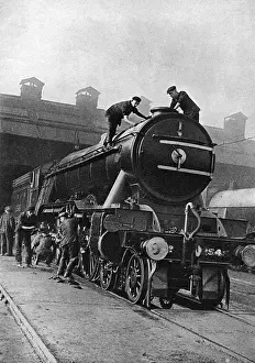 Railway Transport History Prints: The Flying Scotsman cleaned