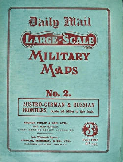 Two foldout Daily Mail Military Maps Numbers - WWI era Two foldout Daily Mail Military Maps Numbers - WWI era