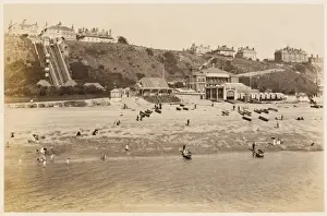 Victorian Era Coastal Scenes Prints: Folkestone / West Cliff