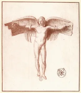 Prints of Icarus, with a quite inadequate pair of wings Daedalus Prints: ICARUS Print: Inadequate Wings
