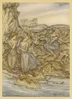 Herakles Meets Nymphs: A Print from Classical Folklore