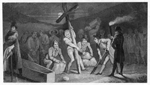 Folklore Print: Vampires Burial at a Crossroads with Sinister Figure