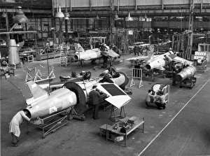 Folland Fo144 Gnat T1s during construction at Hamble Folland Fo144 Gnat T1s during construction at Hamble