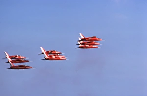 Folland Gnats RAF Red Arrows Farnborough 1978 Folland Gnats RAF Red Arrows Farnborough 1978