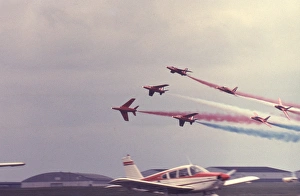 Folland Gnats RAF Red Arrows run and break Folland Gnats RAF Red Arrows run and break