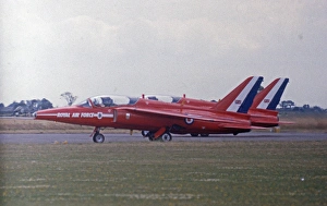 Folland Gnats Red Arrows take off Finningley 1977 Folland Gnats Red Arrows take off Finningley 1977