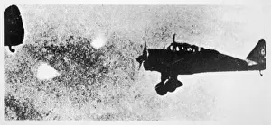 Foo Fighters Print: Japanese Aircraft over Suzuka Mountains