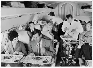 Mary Evans Print: In-flight Roast Meal Service