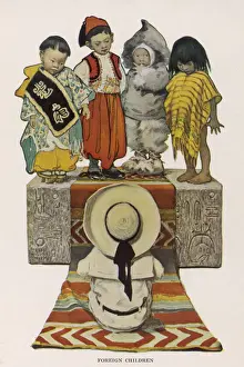 Vintage Children's Illustrations Prints: Foreign Children