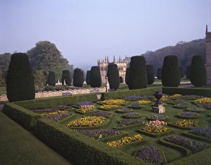 Formal garden and gatehouse, Lanhydrock House, Cornwall Formal garden and gatehouse, Lanhydrock House, Cornwall