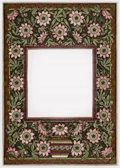 19th Century Floral Art Prints: Formal Surround