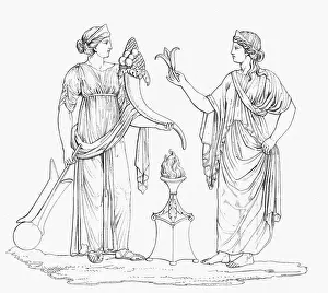 Fortuna & Speranza Roman Goddesses Print