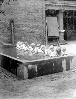 Foundlings in a Tank Print, early 1930s