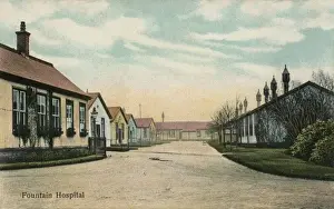 Prints of The Fountain Hospital at Tooting in Surrey (now South London) was opened in 1893 as a fever hospital by the Metropolitan Asylums Board Hospital Prints: Fountain Hospital Tooting Print 1893