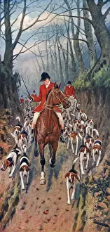 Fox Hunt Going to Meet Print, 1912