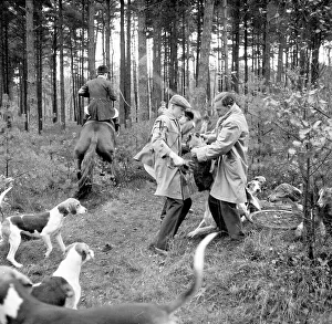 Fox Hunting in Germany Print circa 1960