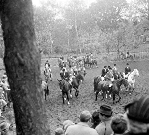 Fox hunting in Germany Print circa 1960