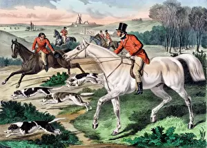 Fox Hunting Scene Prints: Fox-Hunting, the Find