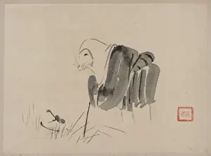 Antique Japanese Prints Online Prints: Fox nun