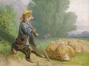 19th Century Historical Prints: The Fox Shepherd