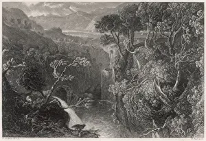 Scottish Waterfalls Prints: Foyers from above the fall