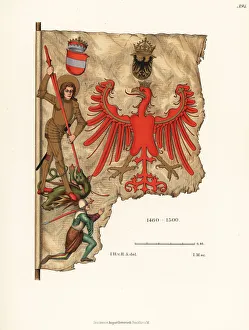 Fragment of a banner of miners from Tyrol, 15th century Fragment of a banner of miners from Tyrol, 15th century