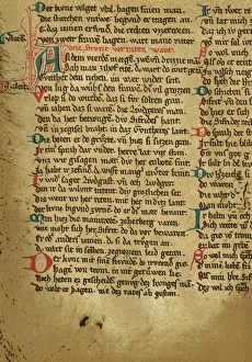 Fragment from the Nibelungenhandschrift Fragment from the Nibelungenhandschrift
