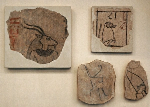 Fragments of wall decoration. Tomb of Amenhotep III. Egypt Fragments of wall decoration. Tomb of Amenhotep III. Egypt