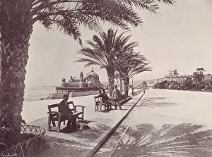Print of Nices Promenade des Anglais in a quiet moment