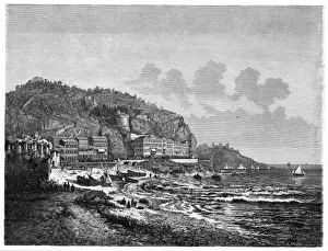 Print of 19th-century Nice seafront, pre-development