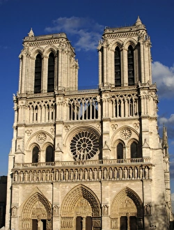 France. Paris. Notre Dame Cathedral. West front France. Paris. Notre Dame Cathedral. West front