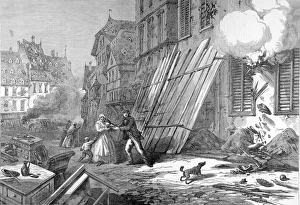 Franco-Prussian War. The Streets of Strasbourg during the S Franco-Prussian War. The Streets of Strasbourg during the S