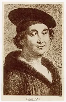 Francois Villon Print - French Poet Portrait