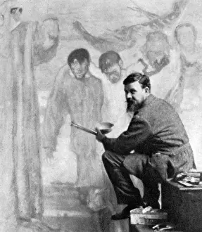 Portrait Of A Painter Prints: Frank Brangwyn at work