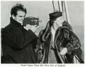 Frank Capra takes his first shot of England Frank Capra takes his first shot of England
