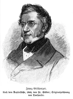 Franz Grillparzer German Writer Print 1791-1872