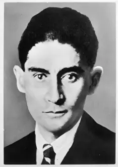 Author Prints: Franz Kafka Print - Czech Writer Portrait