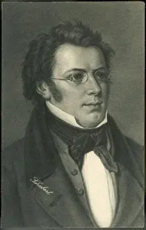 Prints of FRANZ SCHUBERT Austrian musician Music Prints: Franz Schubert Print - Austrian Composer Portrait