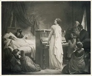 Frederic Chopin Print - Deathbed Image of Polish Musician