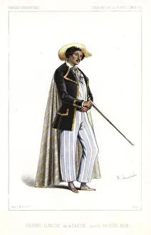 Frederick Lemaitre as Fabien in Le Docteur Noir, 1846 Frederick Lemaitre as Fabien in Le Docteur Noir, 1846